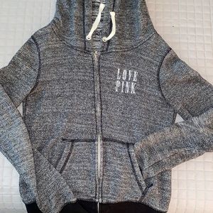 Love pink full length zip